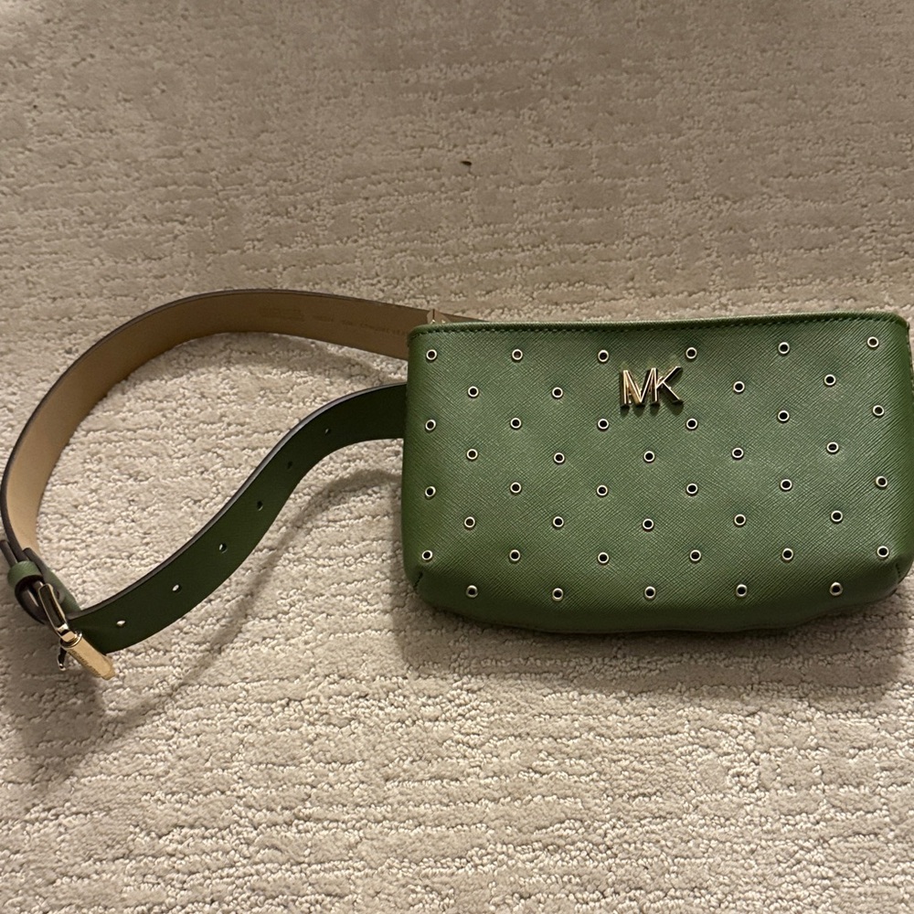 Michael Kors Green Perforated Crossbody